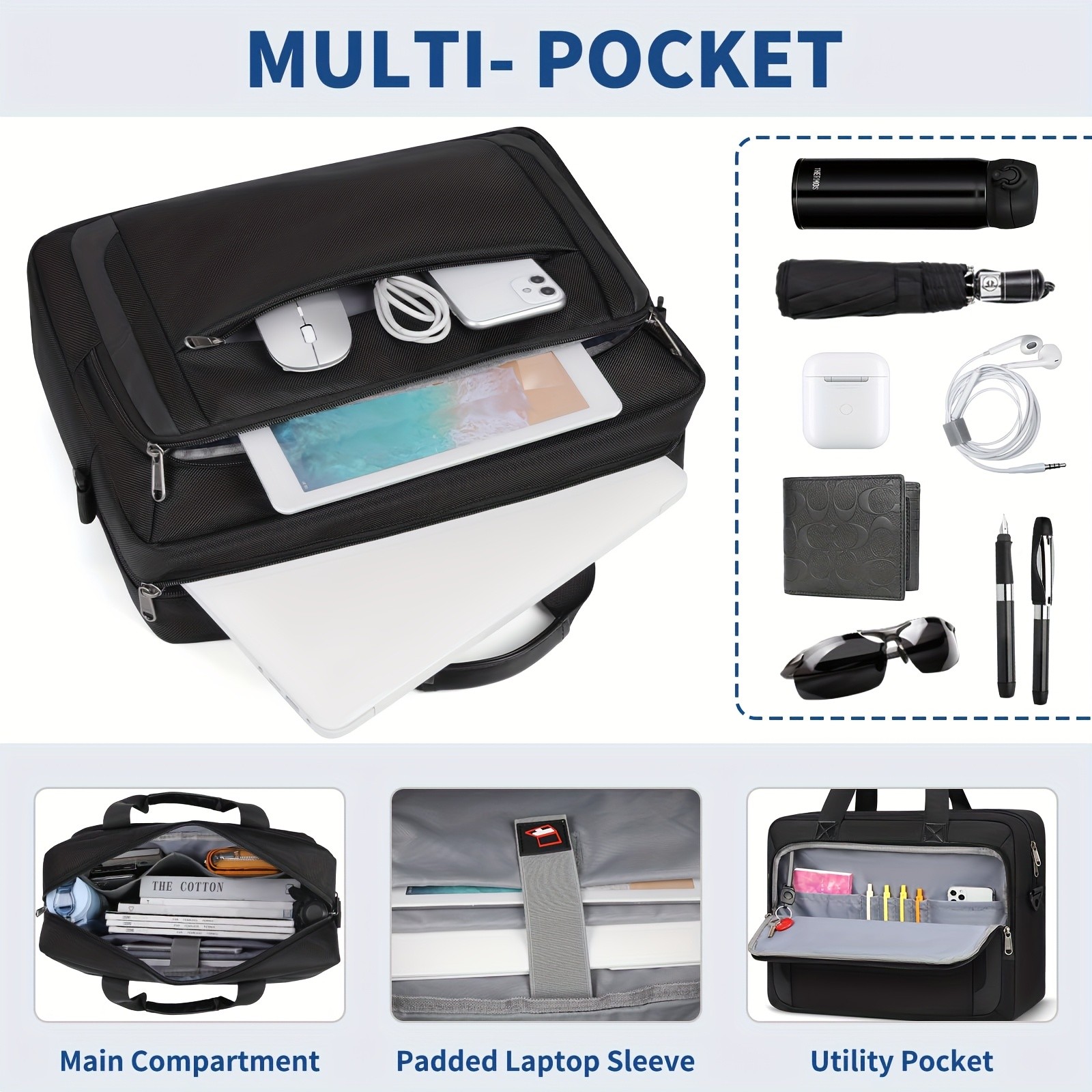 NEWHEY Laptop Bag for Men  Stylish Protection for Your Laptop On-the-Go