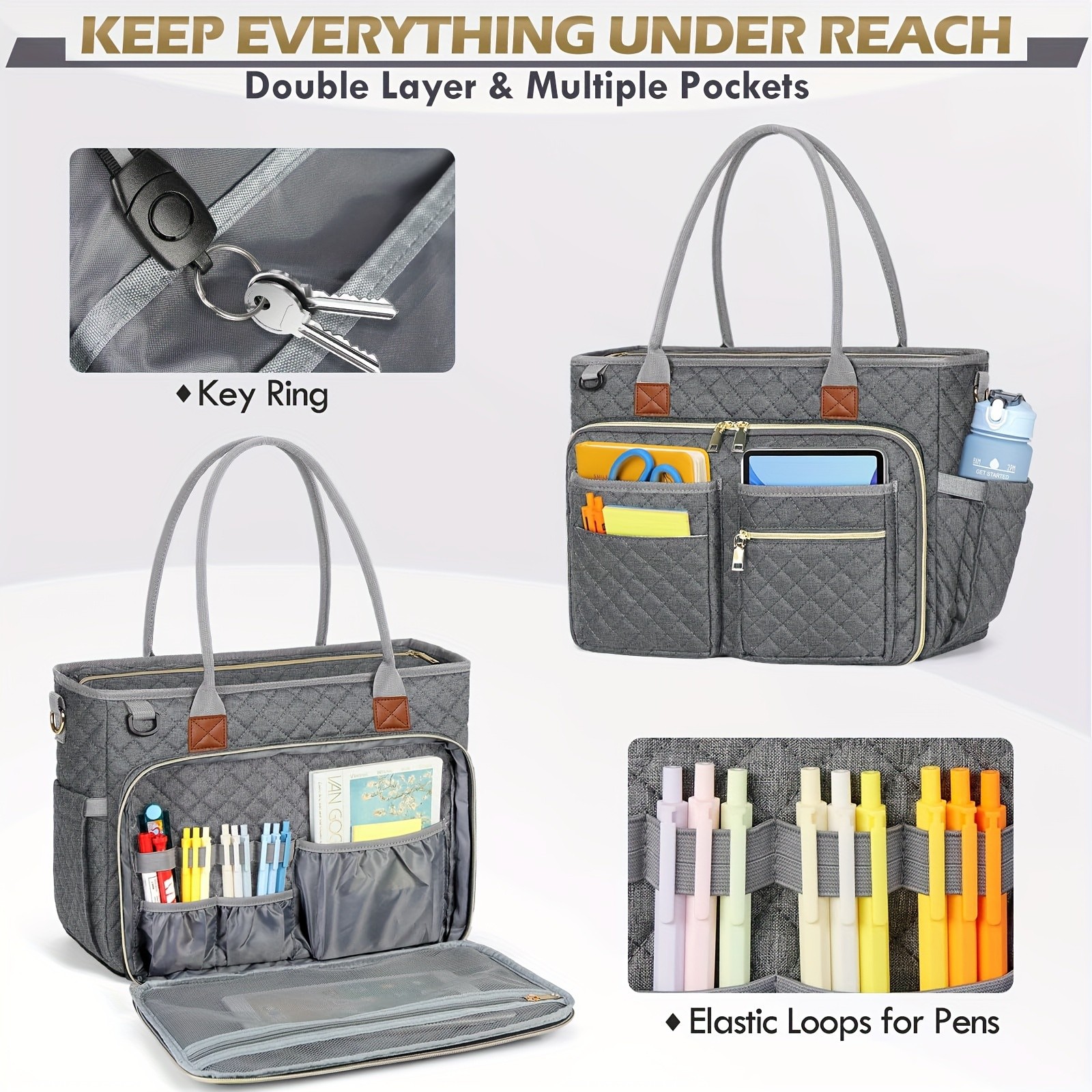 NEWHEY 39.62 cm Laptop Tote Bag for Women  Professional, Stylish, and Functional for Work and Travel