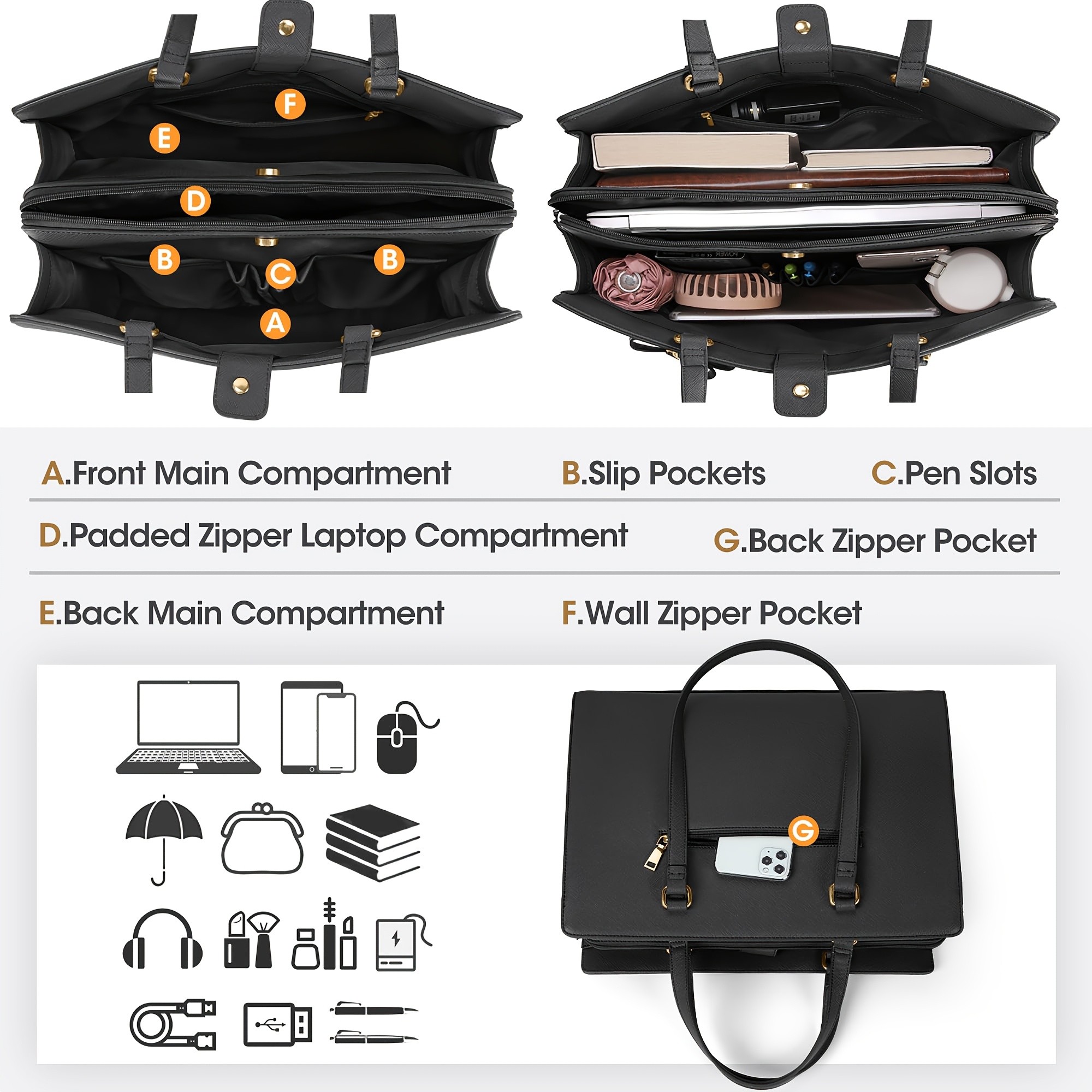 NEWHEY Laptop Bag for Women  Professional, Stylish, and Lightweight for Work and Travel