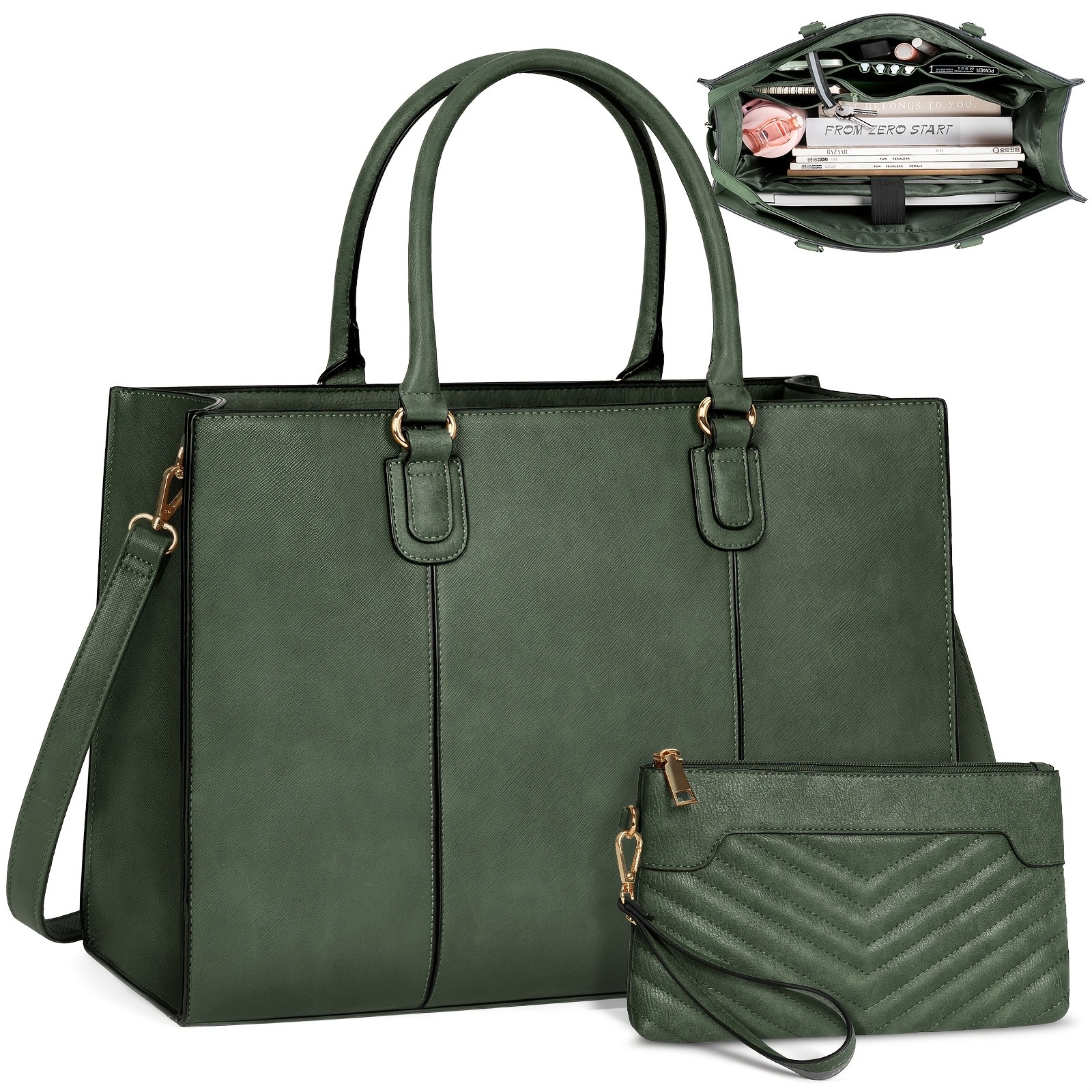 NEWHEY Womens 39.62 cm Laptop Tote Bag  Minimalist Style, Lightweight, and Professional for Office & Travel