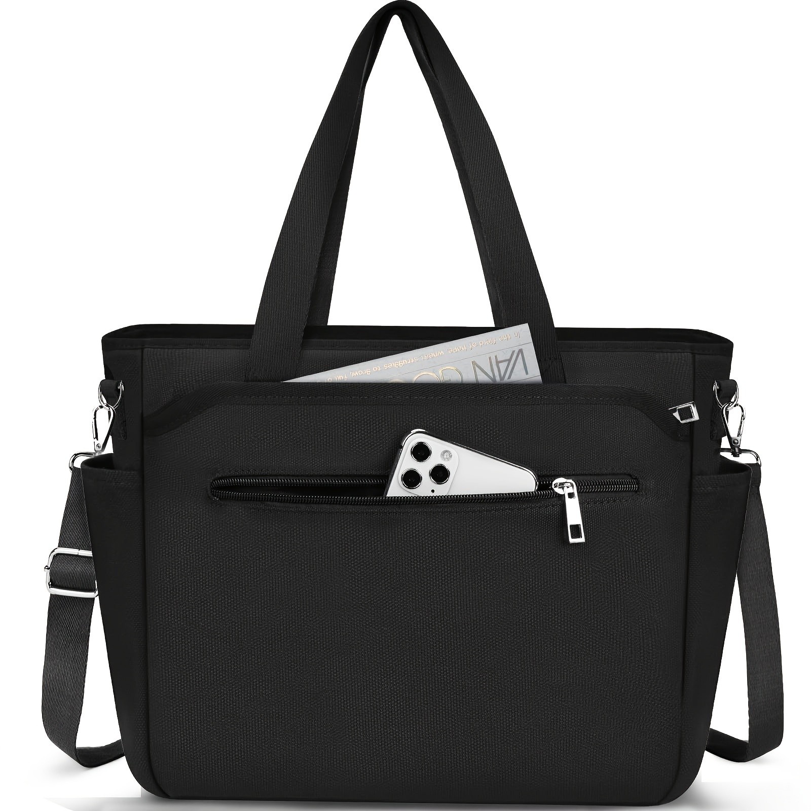 NEWHEY Womens Large Canvas Tote Bag  Versatile, Durable, and Spacious for Work, School, and Beach