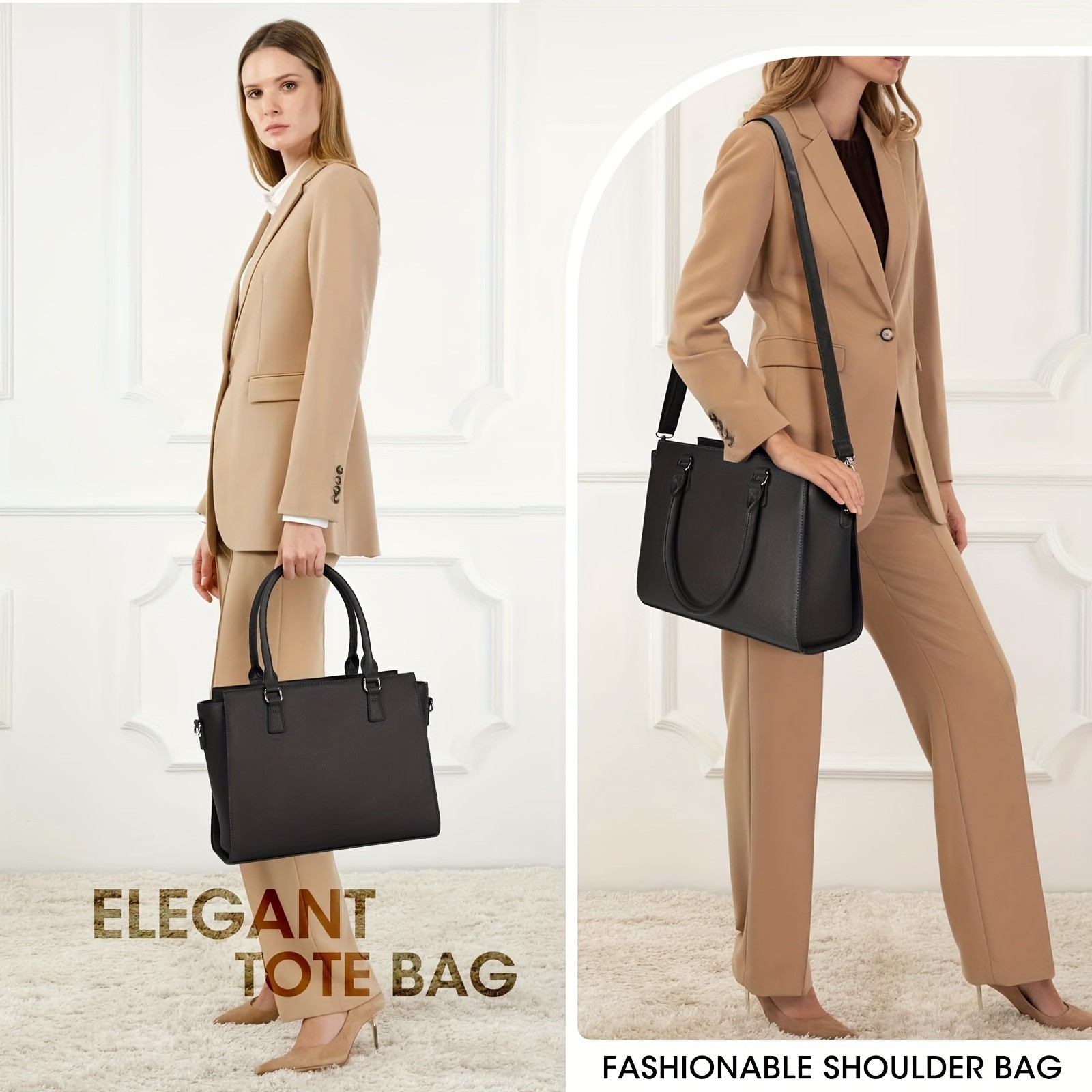 NEWHEY PU Leather Tote Bag for Women  Stylish, Durable, and Perfect for Work, Travel, and Everyday Use