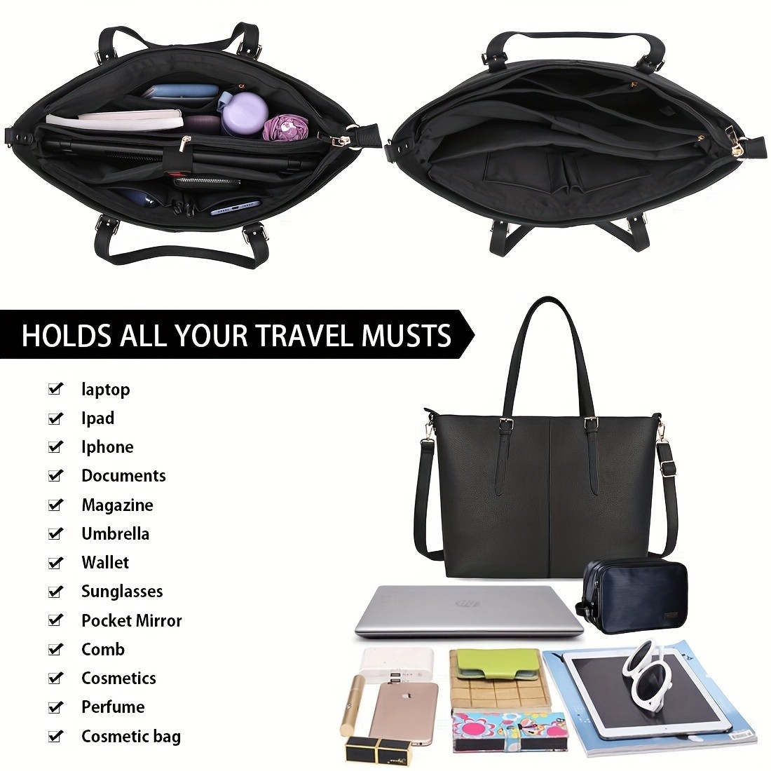 NEWHEY Laptop Tote Computer Bag for Women  Lightweight, Stylish, and Perfect for Business, Office, and Travel