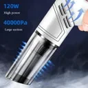 White Wireless Automobile Folding Vacuum Cleaner Hand-held High-power Strong Suction Vacuum Cleaner