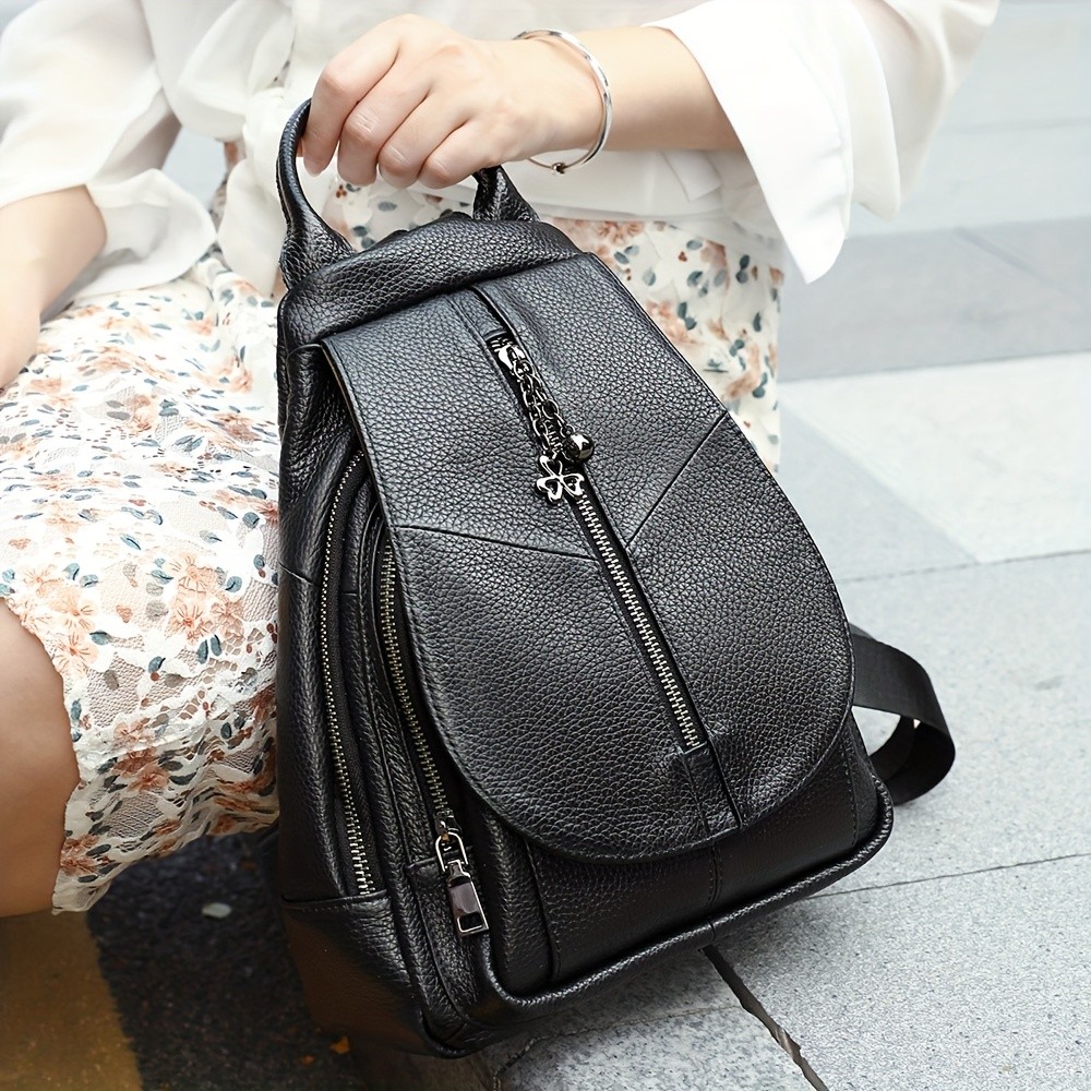 NIUCUNZH Genuine Leather Women's Backpack  Stylish, Durable, and Perfect for Travel Essentials