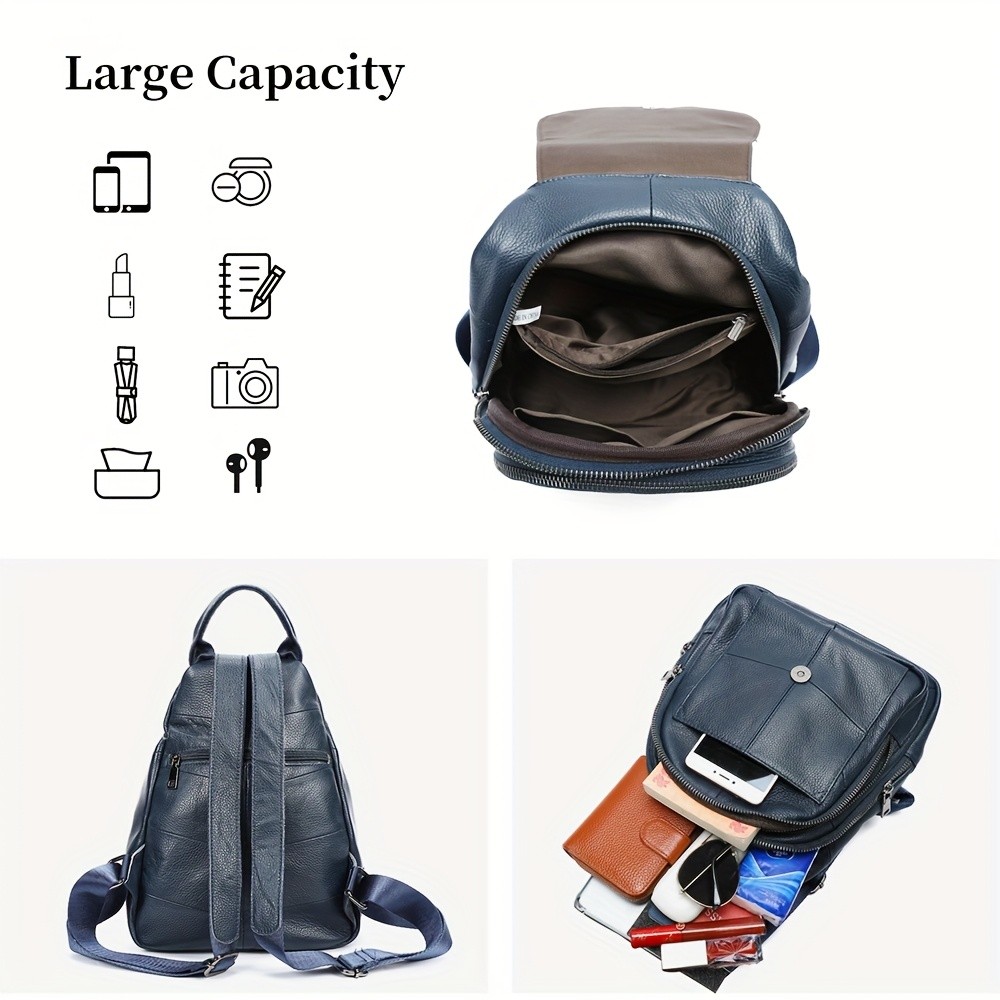 NIUCUNZH Genuine Leather Women's Backpack  Stylish, Durable, and Perfect for Travel Essentials