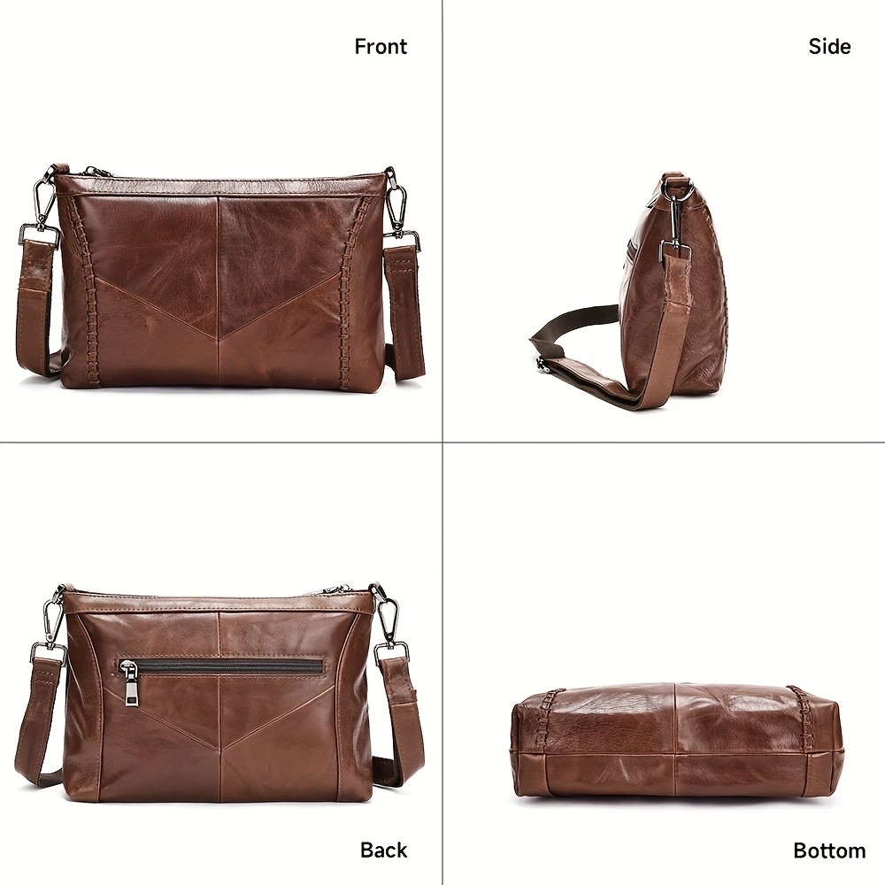 NIUCUNZH Genuine Leather Crossbody Bag for Men & Women  Stylish, Durable, and Perfect for Daily Use and Commuting