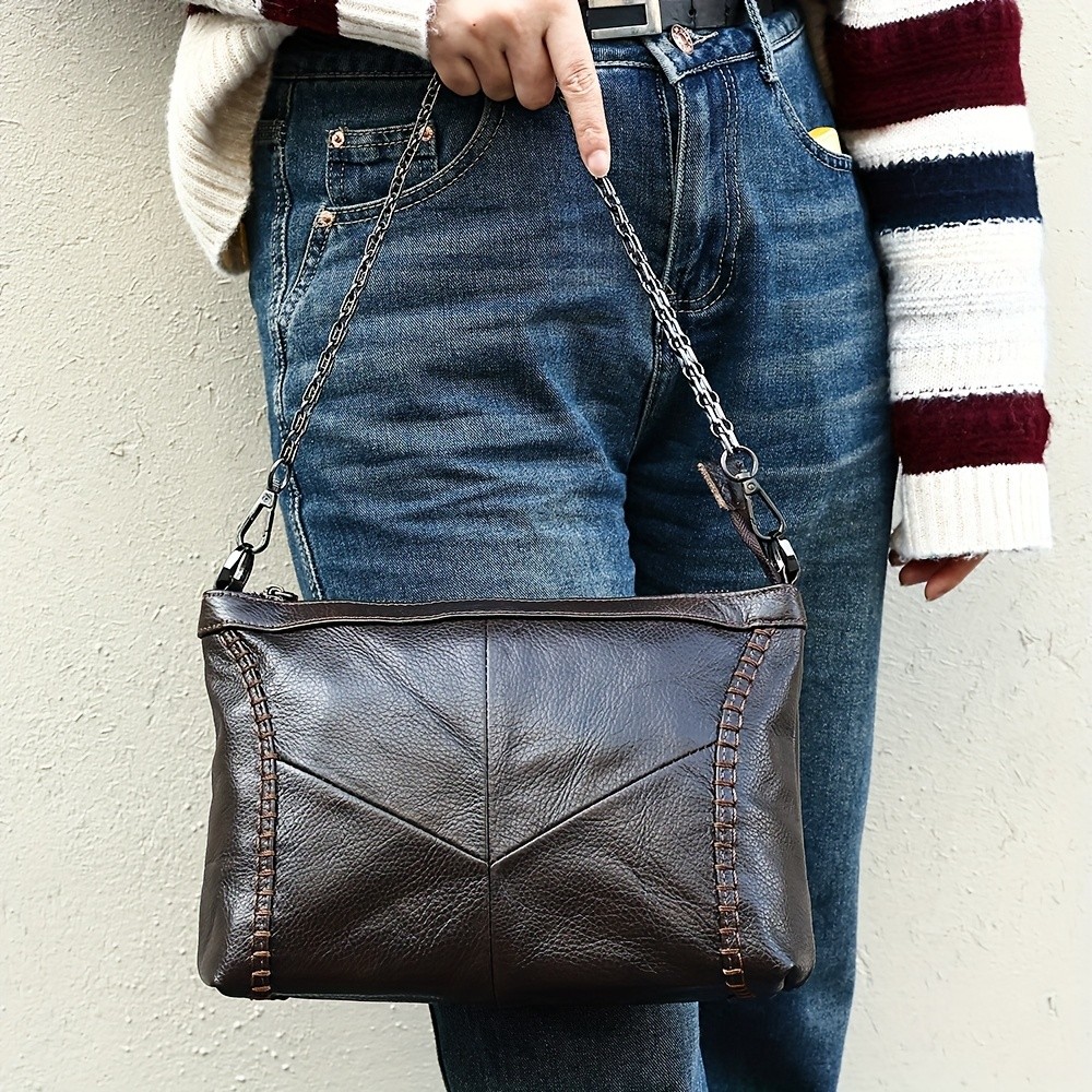 NIUCUNZH Genuine Leather Crossbody Bag for Men & Women  Stylish, Durable, and Perfect for Daily Use and Commuting