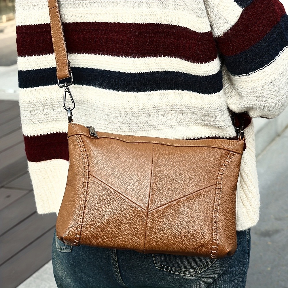 NIUCUNZH Genuine Leather Crossbody Bag for Men & Women  Stylish, Durable, and Perfect for Daily Use and Commuting