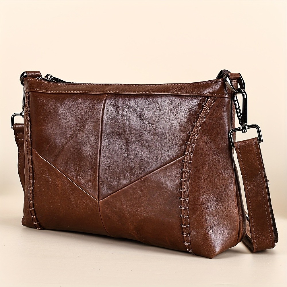 NIUCUNZH Genuine Leather Crossbody Bag for Men & Women  Stylish, Durable, and Perfect for Daily Use and Commuting