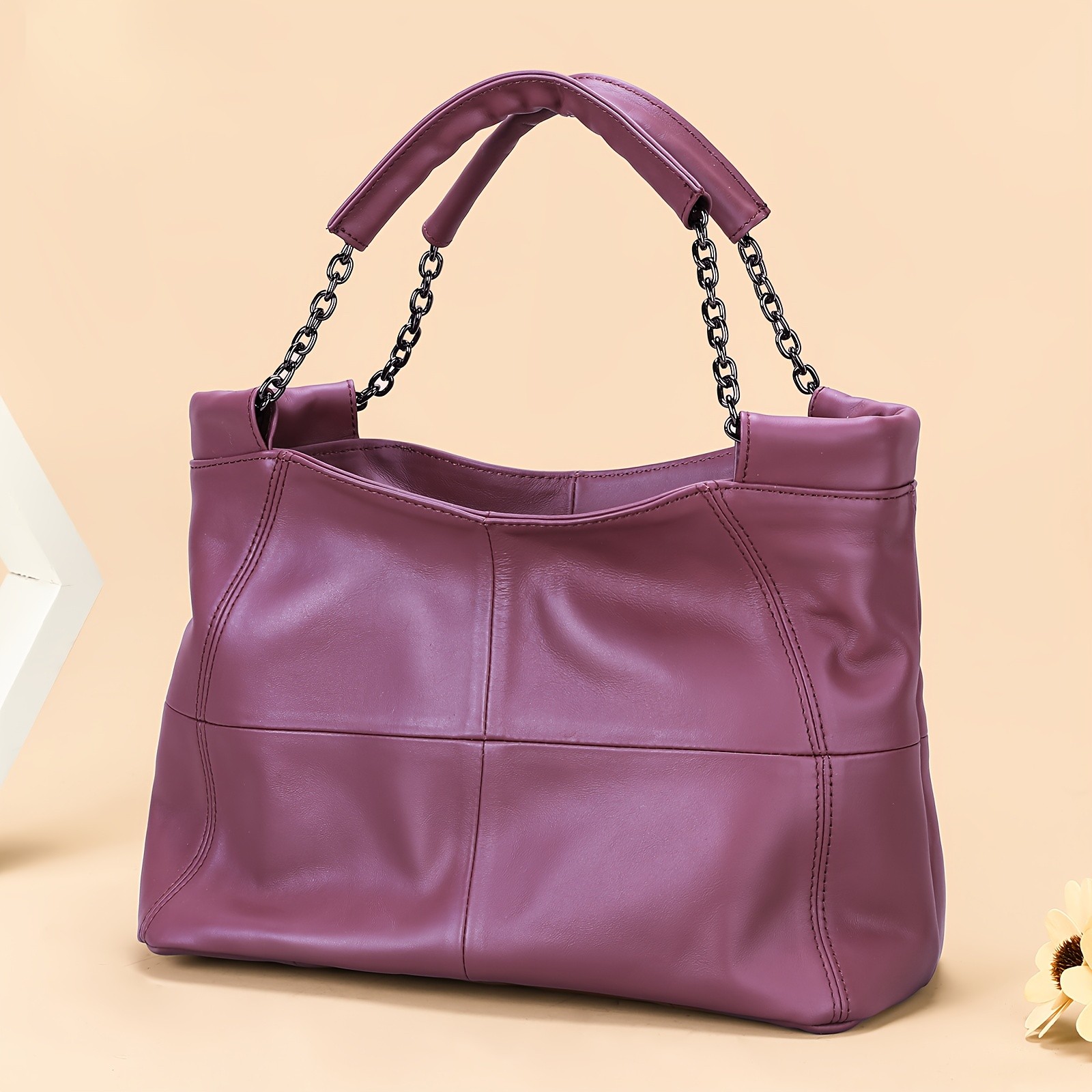 NIUCUNZH Genuine Leather Handbag  Versatile, Stylish, and Ideal for Work, Travel, and Everyday Use