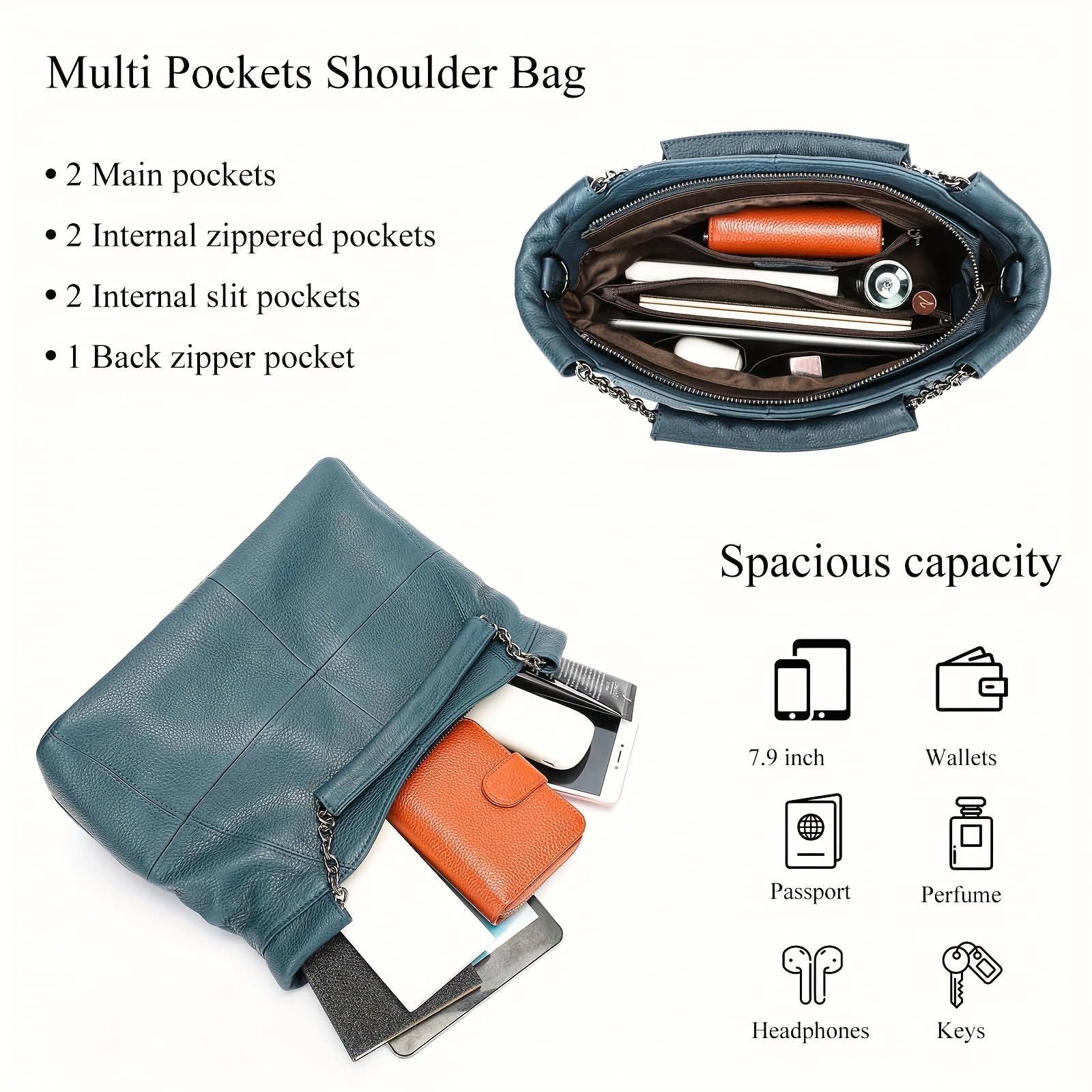 NIUCUNZH Genuine Leather Handbag  Versatile, Stylish, and Ideal for Work, Travel, and Everyday Use