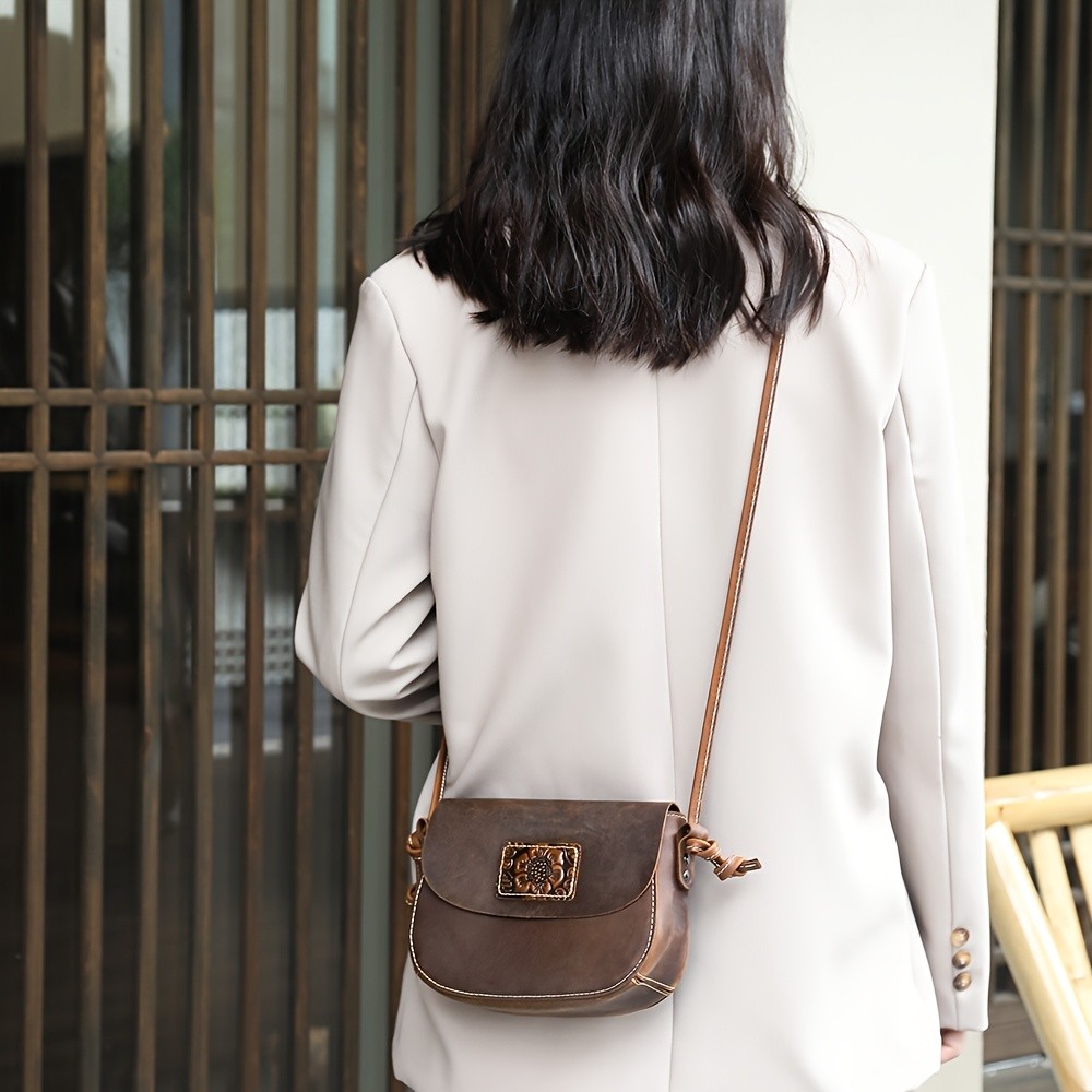 NIUCUNZH Vintage Crazy Horse Leather Mini Crossbody Bag for Women  Stylish, Durable, and Perfect for Everyday Use