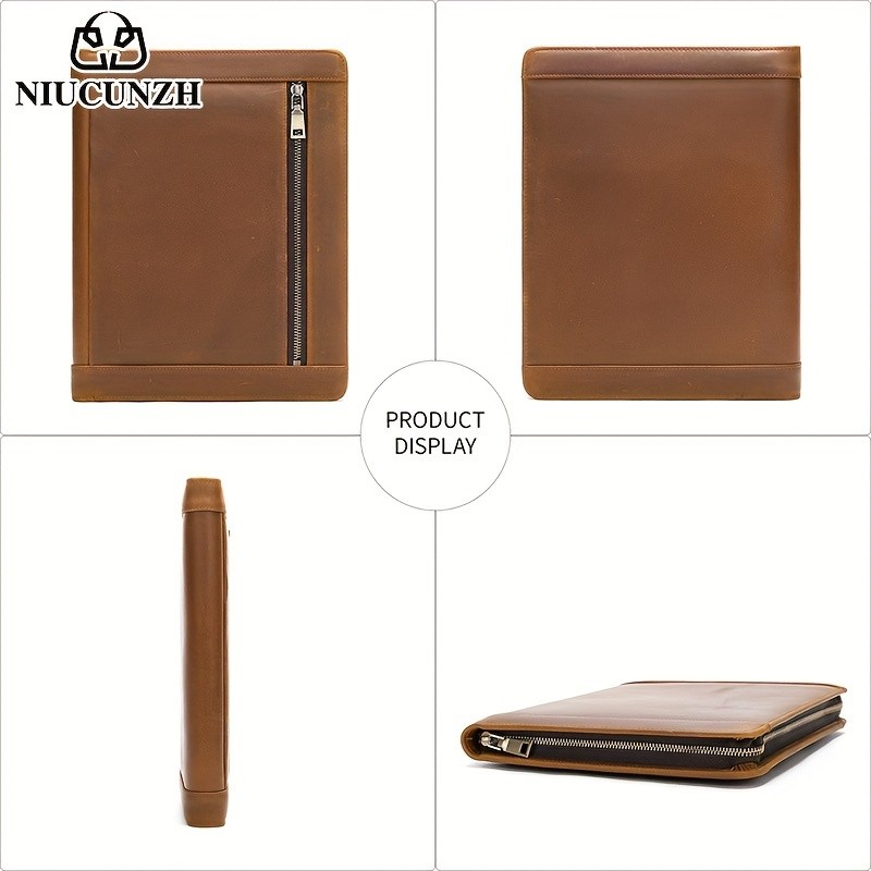 NIUCUNZH Men's Cowhide Clutch Bag  Elegant, Durable, and Perfect for Business and Storage