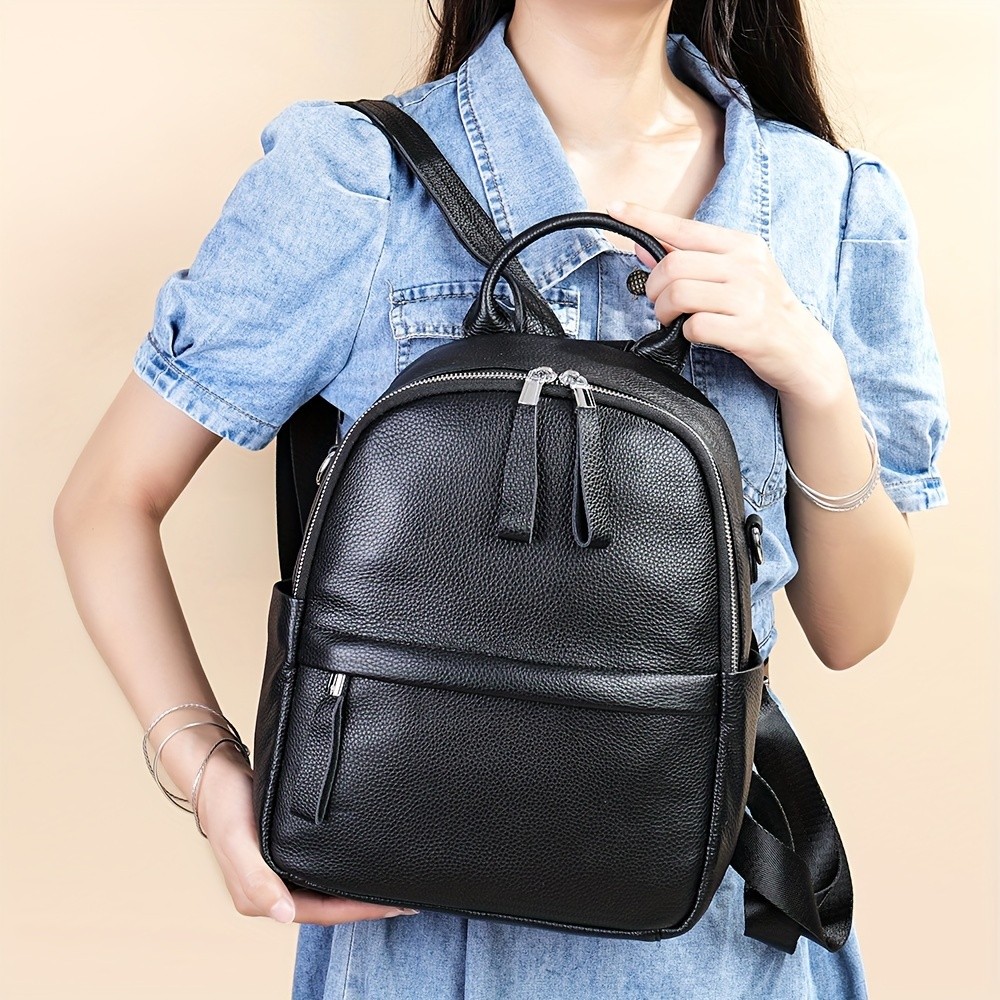 NIUCUNZH Womens Genuine Leather Backpack  Stylish, Spacious, and Perfect for Travel, School, and Commuting