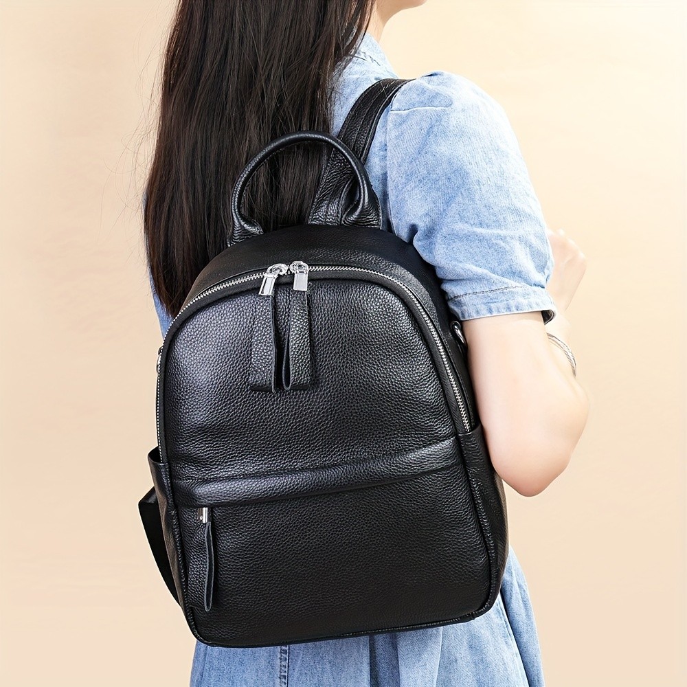 NIUCUNZH Womens Genuine Leather Backpack  Stylish, Spacious, and Perfect for Travel, School, and Commuting