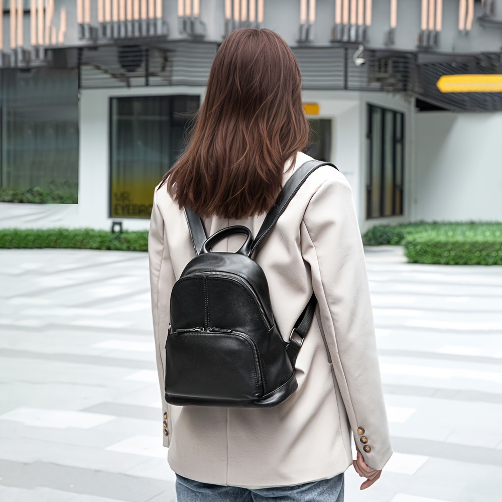 NIUCUNZH Womens Top-Grain Leather Backpack  Elegant, Durable, and Perfect for Daily Use and Travel