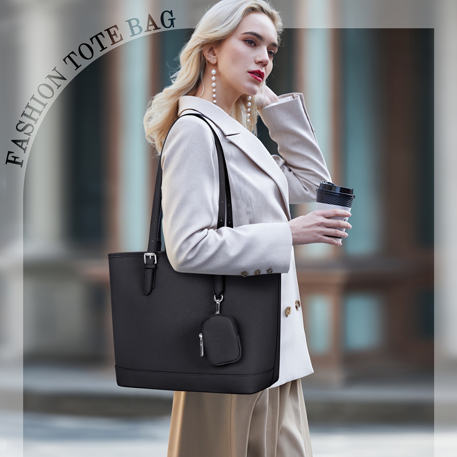 IGOLUMON Womens Large Capacity Tote Bag  Stylish, Functional, and Perfect for Work, Travel, and Everyday Use