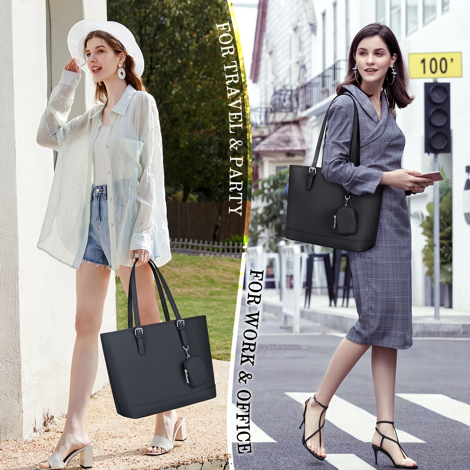 IGOLUMON Womens Large Capacity Tote Bag  Stylish, Functional, and Perfect for Work, Travel, and Everyday Use