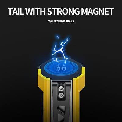 SMILING SHARK GZ5106 Super Bright LED Flashlight  7 Lighting Modes, Rechargeable Work Lamp with USB Charging Cable