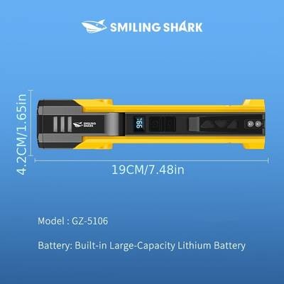 SMILING SHARK GZ5106 Super Bright LED Flashlight  7 Lighting Modes, Rechargeable Work Lamp with USB Charging Cable