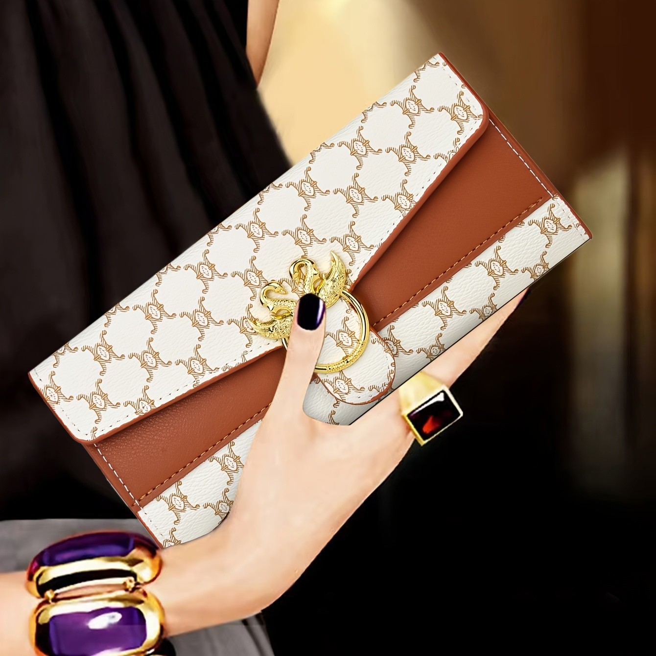 LABOONOO Elegant Womens Clutch Wallet