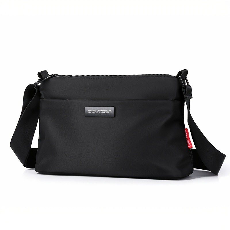 TMOOS Black Oxford Crossbody Bag