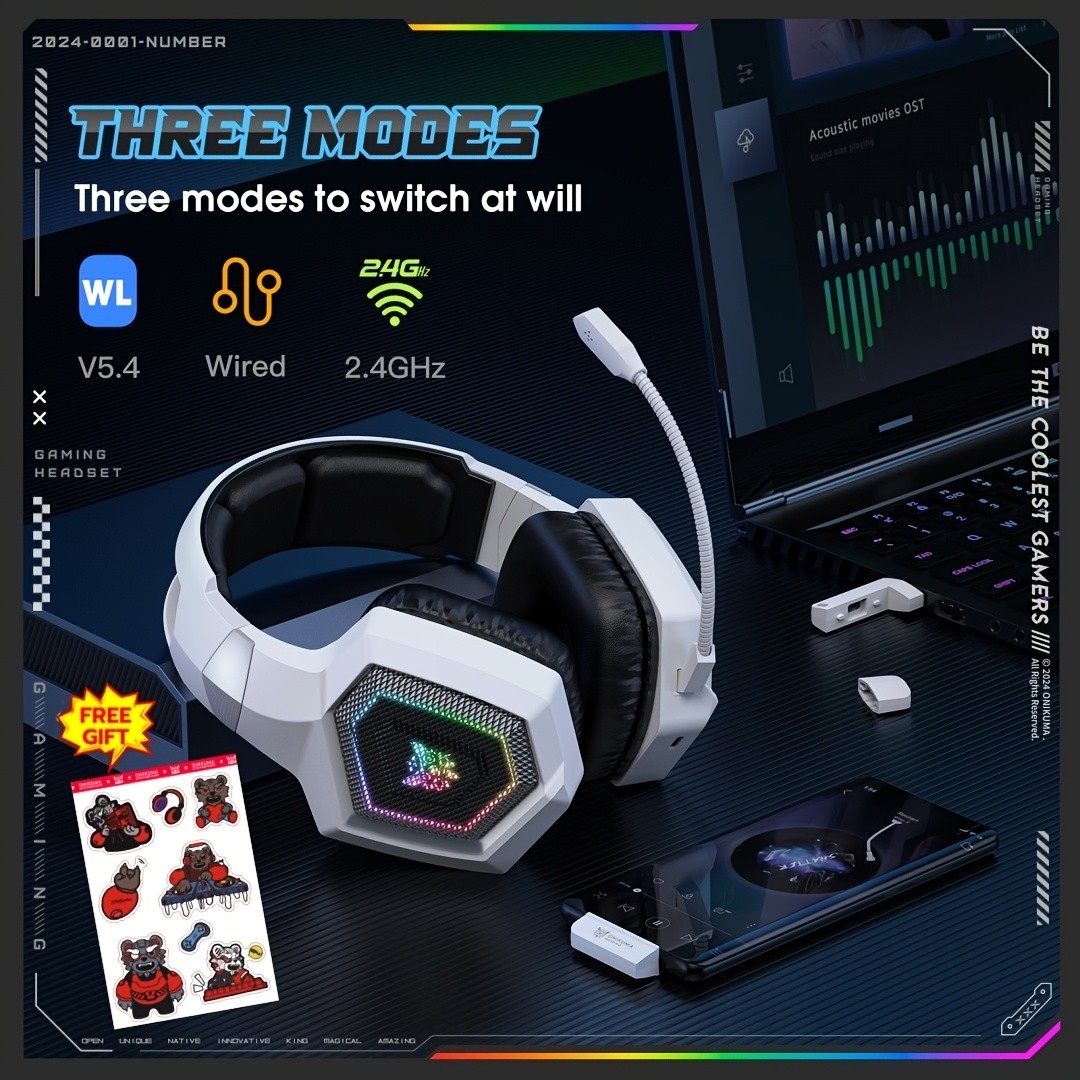 ONIKUMA Wireless 2.4G Gaming Headset  Seamless Connectivity with Long Battery Life and Lossless Audio