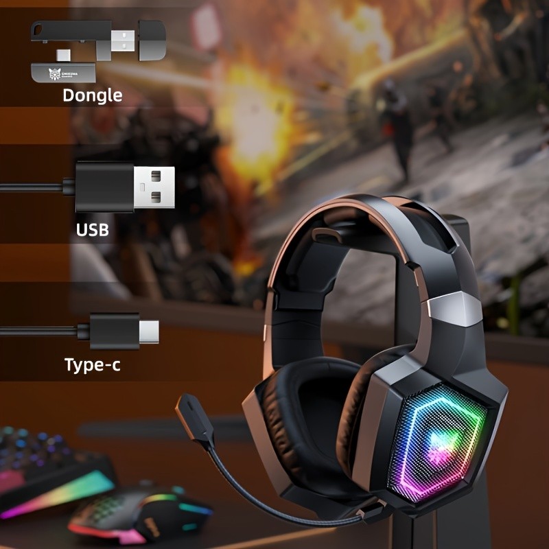 ONIKUMA Wireless Gaming Headset  Noise-Canceling Mic, Crystal-Clear Sound, and Comfortable Design for Gamers