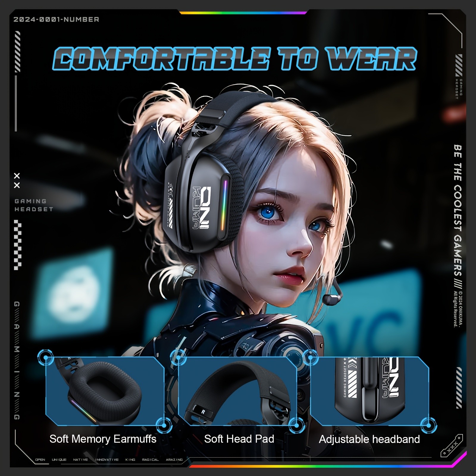 ONIKUMA Wireless Gaming Earbuds Low Latency, Dual Connection, and Deep Bass for Ultimate Gaming Experience