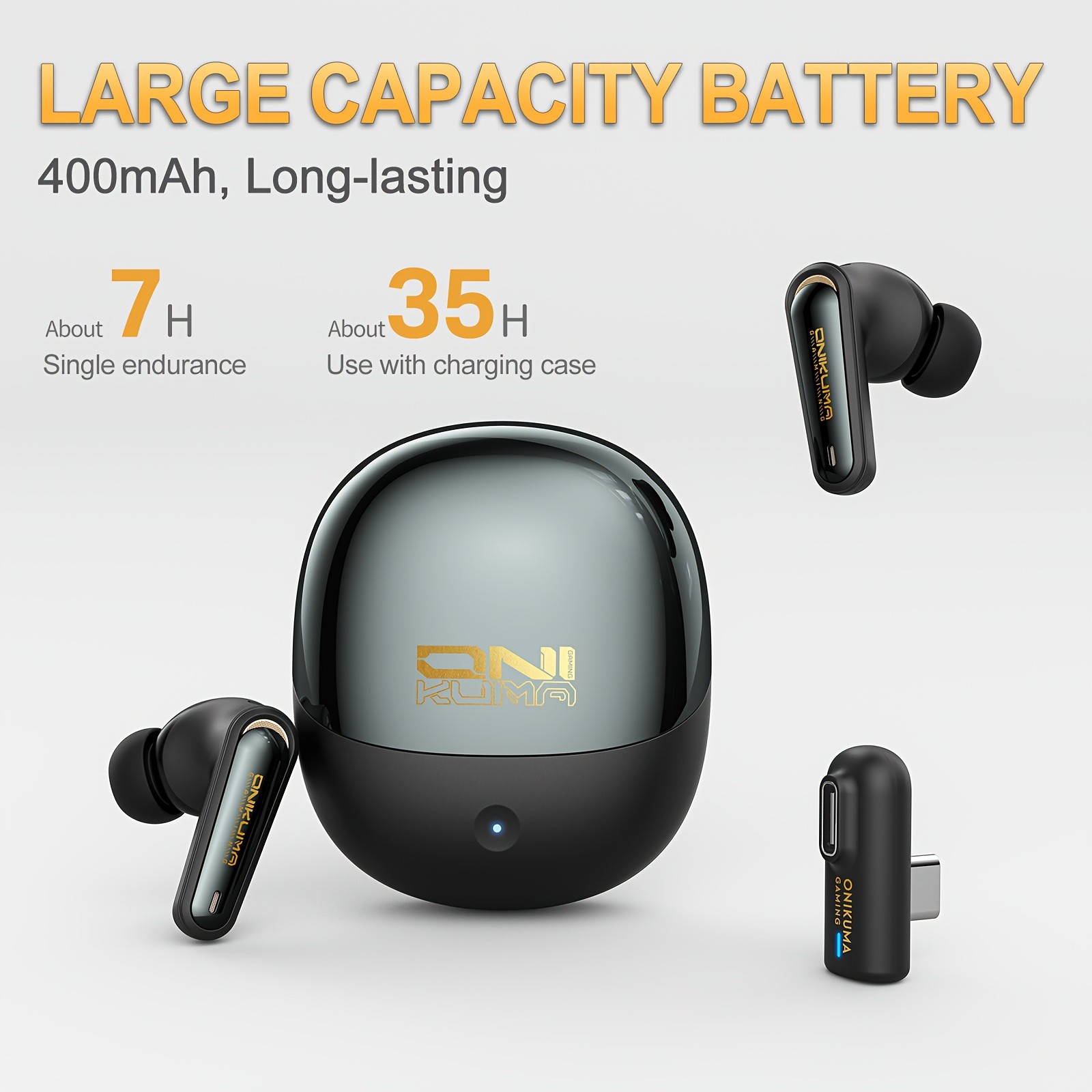 ONIKUMA Next Generation Wireless Earbuds  Dual-Connection, ANC & ENC Noise Cancellation, Bass Stereo Sound