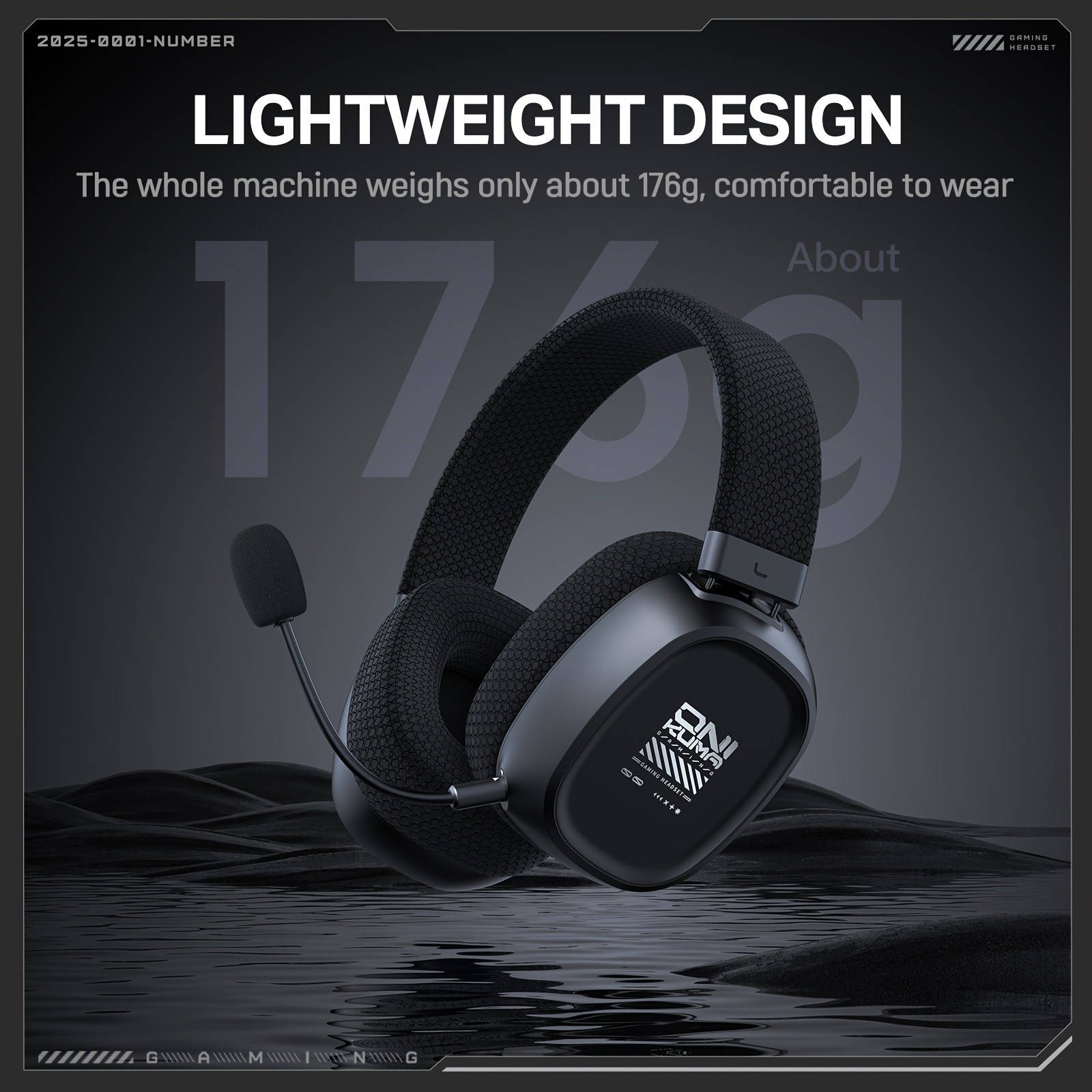 ONIKUMA Gaming Headset  7.1 Surround Sound, Triple-Mode Connectivity, Ultra-Low Latency