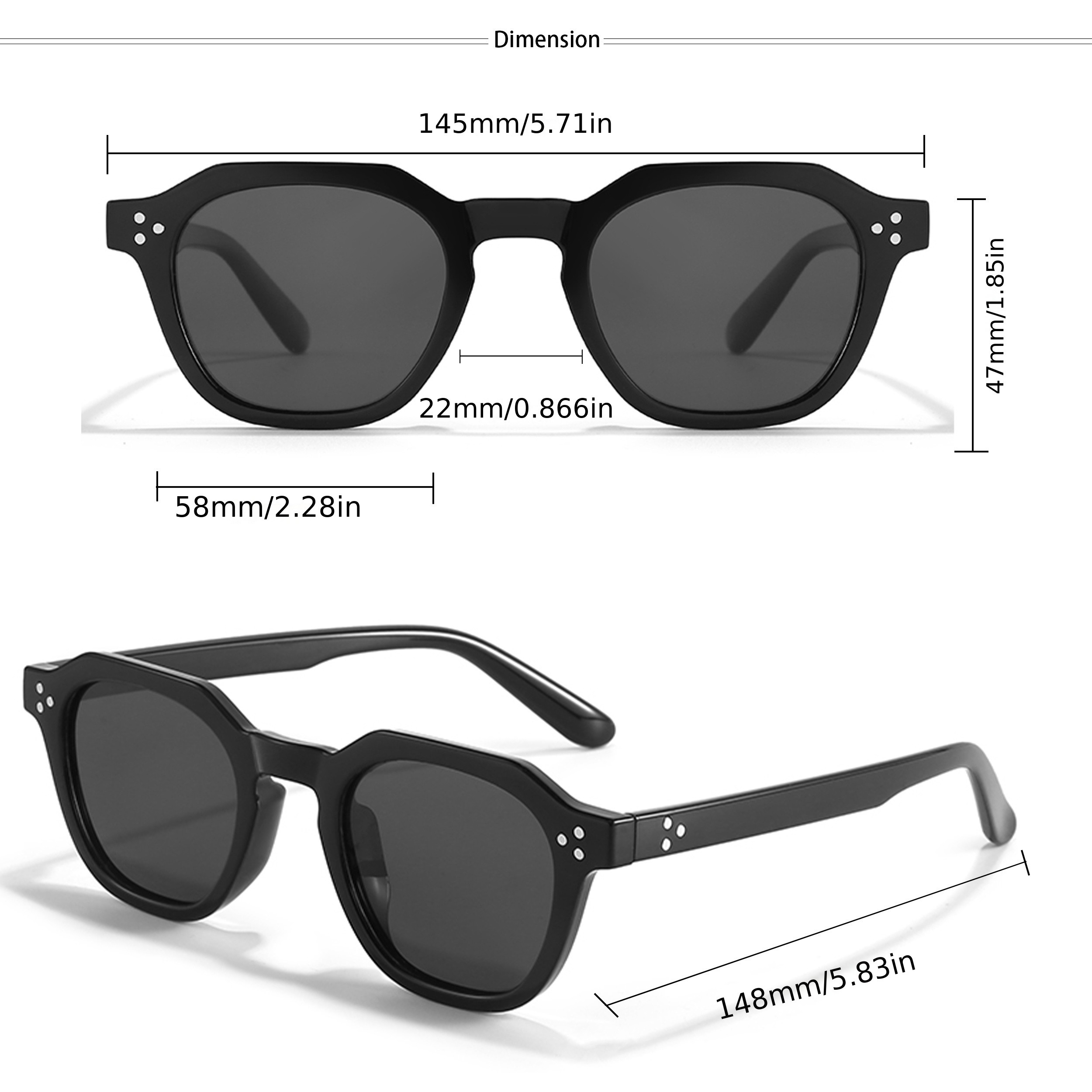 Caterside Vintage Style Polarized Fashion Glasses