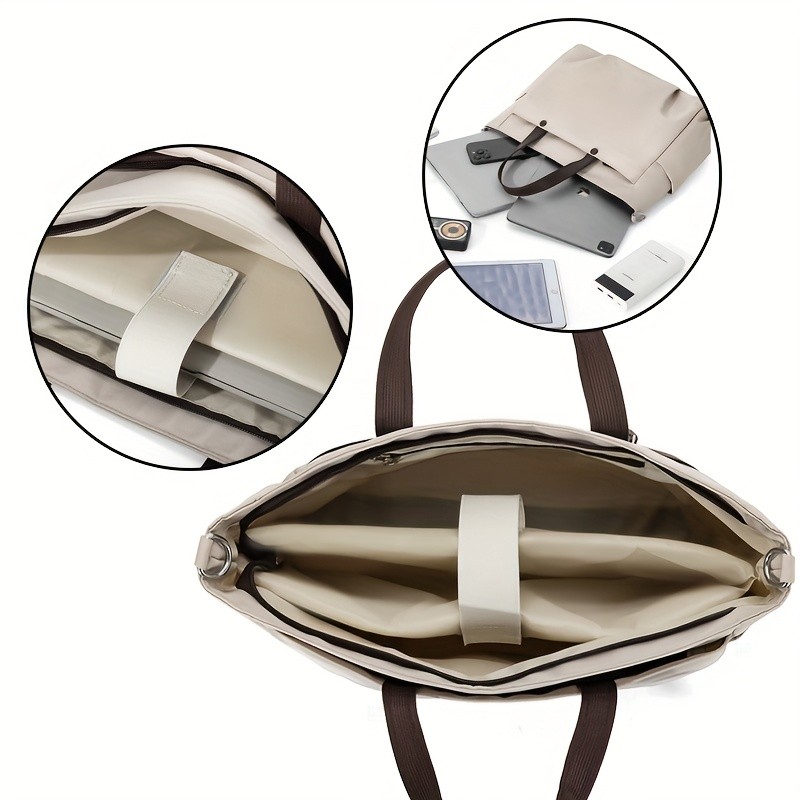 OGEHUAFEE Womens Casual Chic Laptop Handbag  Adjustable Shoulder Strap, Large Capacity, Ideal for Travel & Daily Use
