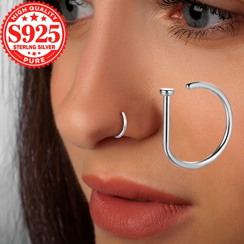 SOL COLL S925 Silver Womens Fashion Nose Ring