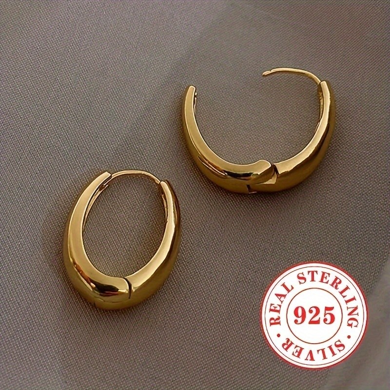 JOYHERS Womens Fashion Hoop Earrings with 18K Gold Plating