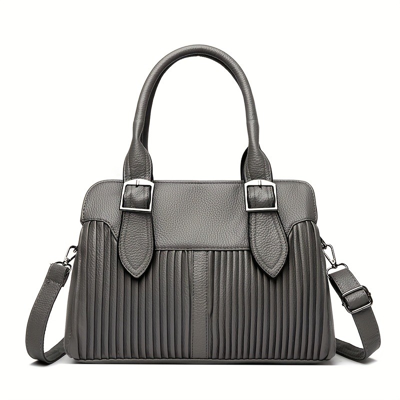 OGEHUAFEE Womens Large Capacity PU Handbag  Stylish Business Briefcase with Detachable Shoulder Strap