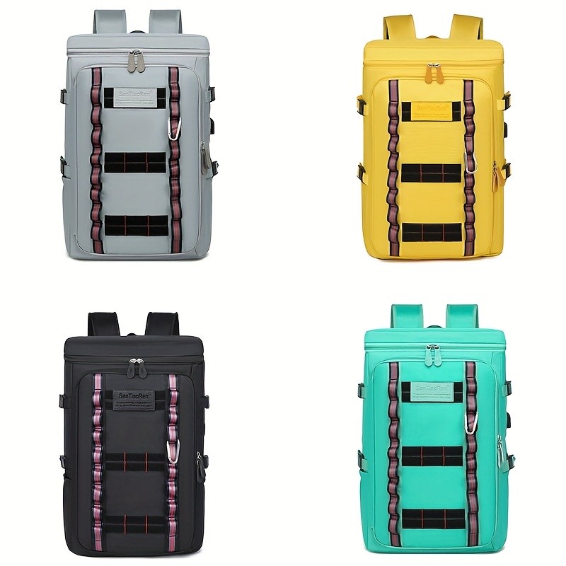 OGEHUAFEE Large Capacity Fashionable Mens Backpack  Multifunctional Outdoor Travel Backpack, Multi-Pocket Storage, Dry Wet Separation