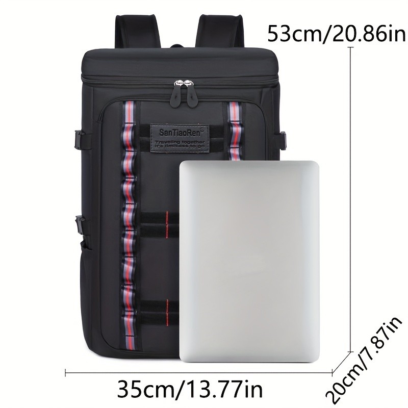 OGEHUAFEE Large Capacity Fashionable Mens Backpack  Multifunctional Outdoor Travel Backpack, Multi-Pocket Storage, Dry Wet Separation