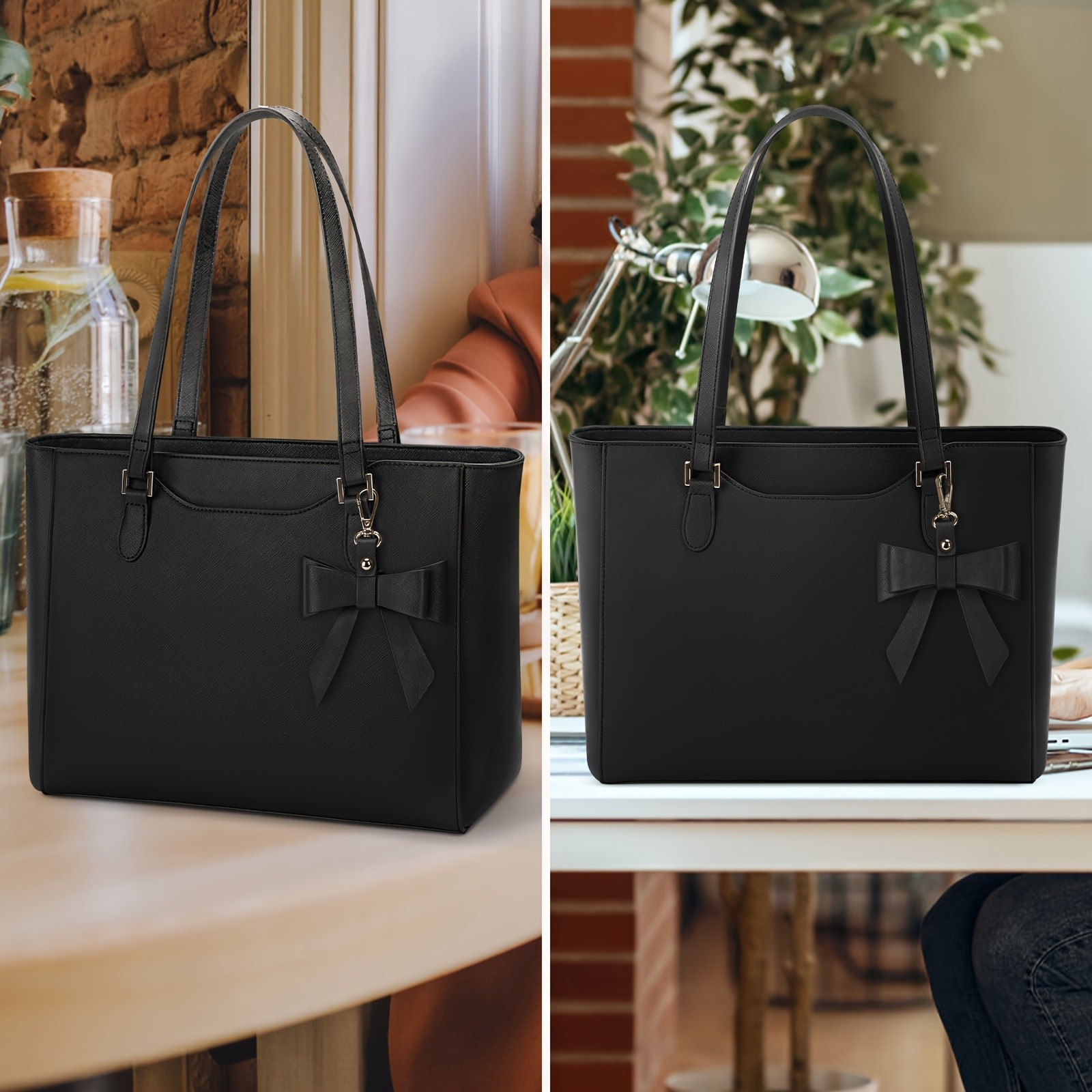 KTMOUW Womens Handbag  Large Capacity PU Leather Tote Bag, Zippered Shoulder Bag for School, Work, Travel, and Shopping