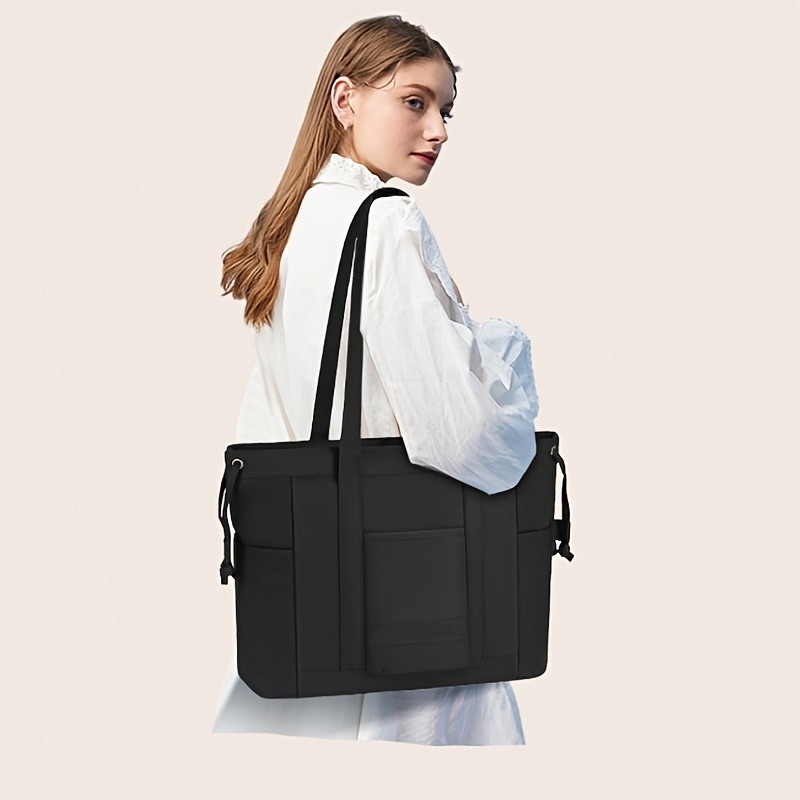 KTMOUW Women's Canvas Tote Bag  Zippered Compartment, Collegiate Style, Perfect for Commuting, Campus Use, Thanksgiving & Christmas Gifts