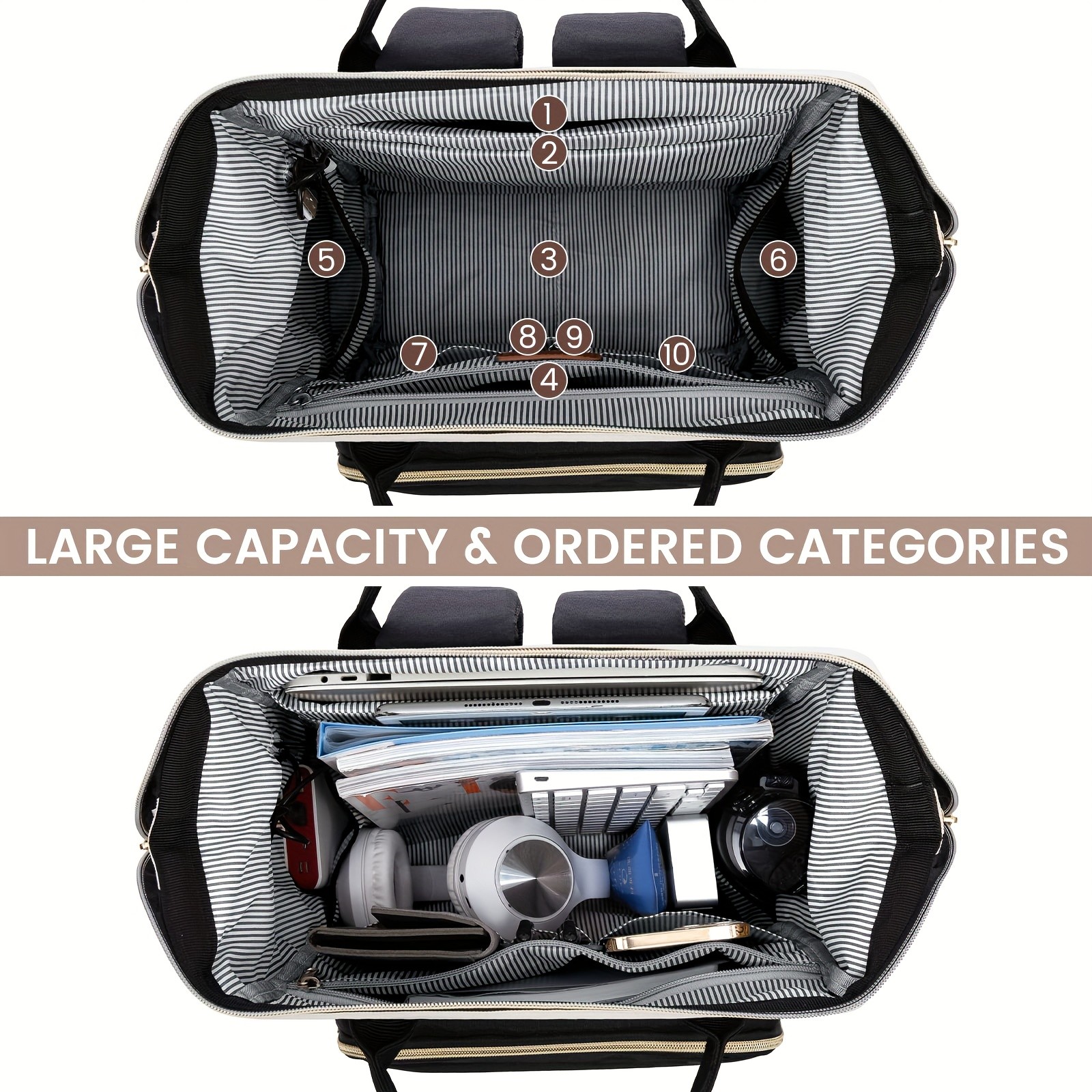 KTMOUW Womens 39.62cm Laptop Backpack  Large Capacity, TSA-Approved, Business & Casual Travel Bag with Multiple Compartments