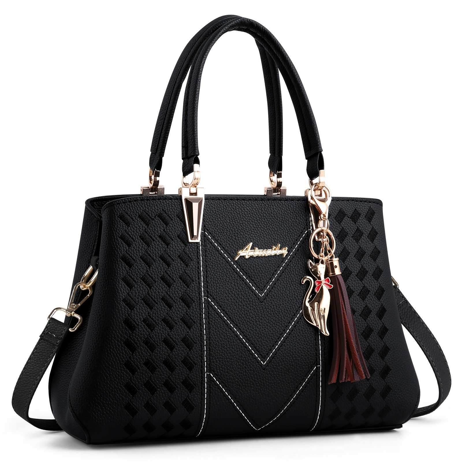 KTMOUW Womens Tote Bag  Multiple Inner Pockets, Small Handbag, Waterproof Shoulder Bag, Stylish and Functional