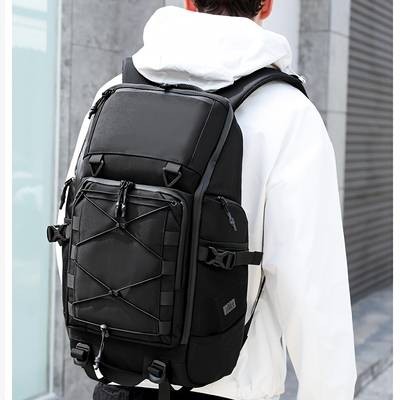 OZUKO Large Capacity Sports Backpack  Multi-Compartment 43.94cm Laptop Bag with Photography Stand for Travel, Gym, and Outdoor Adventures