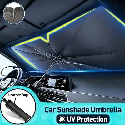 ITECHJOY Upgraded Car Windshield Sunshade  Foldable Front Window Cover for UV Protection and Sun Blocking