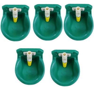 ITECHJOY 4pcs Green PVC Animal Feeding and Drinking Trough  Durable Outdoor Feeder for Sheep, Cattle, and Goats