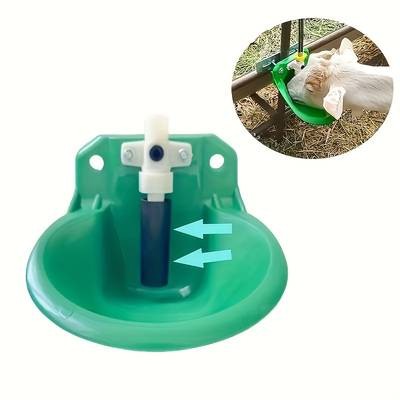 ITECHJOY 4pcs Green PVC Animal Feeding and Drinking Trough  Durable Outdoor Feeder for Sheep, Cattle, and Goats