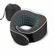 ITECHJOY Ergonomic Neck Support Pillow  Soft Contour Polyurethane Foam Travel Pillow for Airplane, Car, Office, and Home