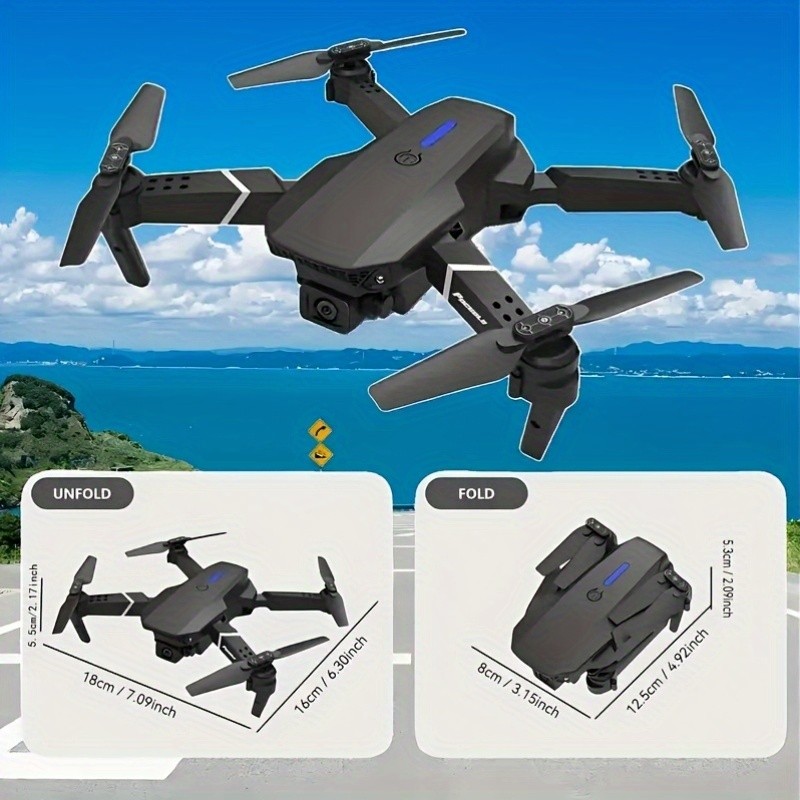 New 2025 Professional RC Drone with Dual Camera & Folding Design, App-Controlled with Height Hold, -Compatible Suitable for Aerial, Indoor/Outdoor FPV Drone
