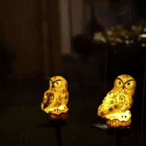 Led Solar Power Outdoor Garden Waterproof Owl Stake